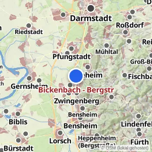 Kartenvorschau Bickenbach - Bergstr