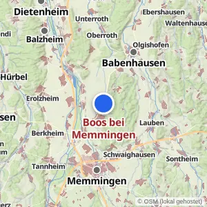 Kartenvorschau Boos bei Memmingen