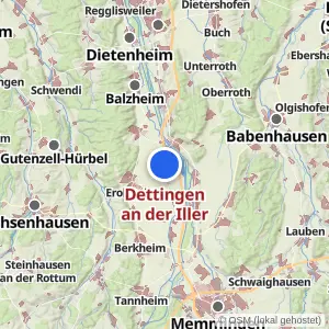 Kartenvorschau Dettingen an der Iller