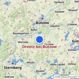 Kartenvorschau Dreetz bei Bützow