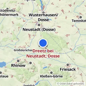 Kartenvorschau Dreetz bei Neustadt, Dosse
