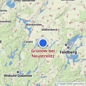 Kartenvorschau Grünow bei Neustrelitz