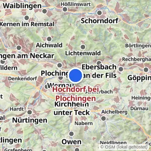 Kartenvorschau Hochdorf bei Plochingen