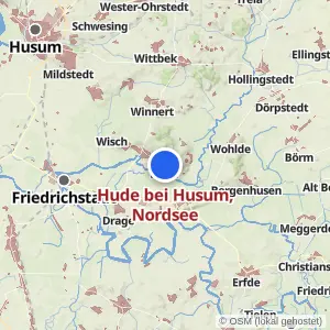 Kartenvorschau Hude bei Husum, Nordsee