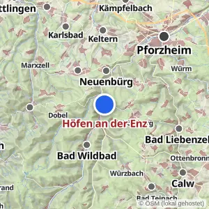 Kartenvorschau Höfen an der Enz