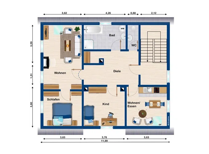 Grundriss DG Vorderhaus