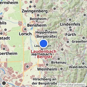 Kartenvorschau Laudenbach - Bergstr
