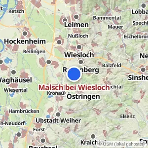 Kartenvorschau Malsch bei Wiesloch