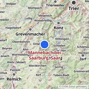 Kartenvorschau Mannebach bei Saarburg, Saar