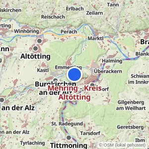 Kartenvorschau Mehring - Kreis Altötting