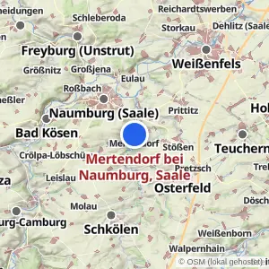 Kartenvorschau Mertendorf bei Naumburg, Saale