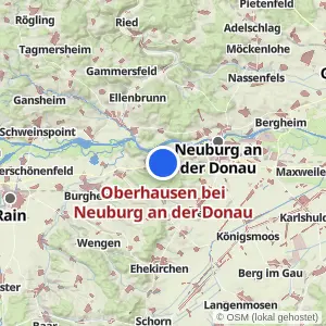 Kartenvorschau Oberhausen bei Neuburg an der Donau