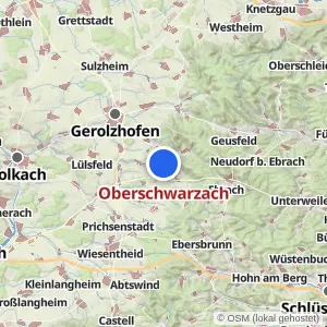 Kartenvorschau Oberschwarzach