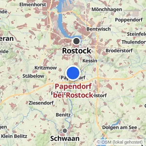 Kartenvorschau Papendorf bei Rostock