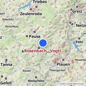 Kartenvorschau Rosenbach - Vogtl.