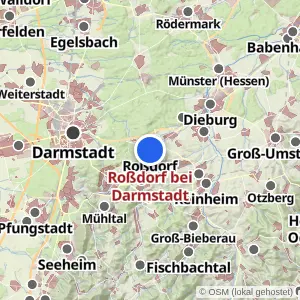 Kartenvorschau Roßdorf bei Darmstadt