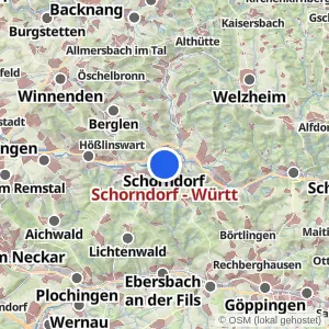 Kartenvorschau Schorndorf - Württ