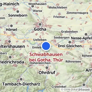 Kartenvorschau Schwabhausen bei Gotha, Thür