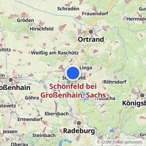 Kartenvorschau Schönfeld bei Großenhain, Sachs