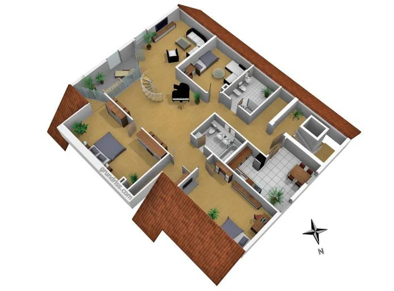 Grundriss untere Ebene