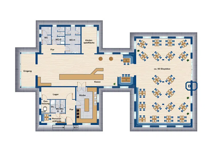 Grundriss genehmigter Ausbau