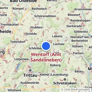 Kartenvorschau Wentorf (Amt Sandesneben)