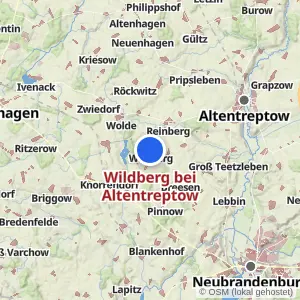 Kartenvorschau Wildberg bei Altentreptow