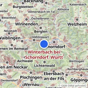 Kartenvorschau Winterbach bei Schorndorf, Württ
